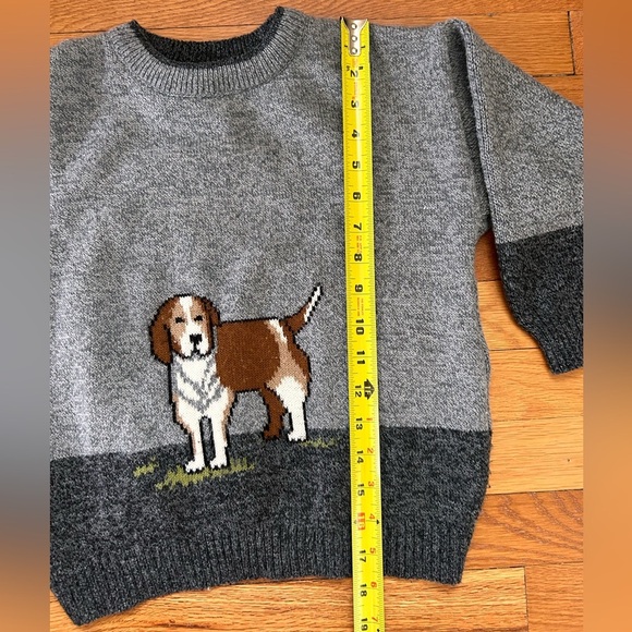 Plaid Moose Kids Dog Pullover Sweater - Size M (5/6) - Picture 6 of 8